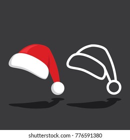 Santa Claus hat, vector illustration eps10