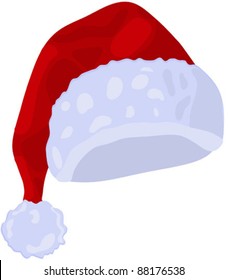 Santa Claus hat, vector illustration