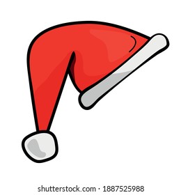 Santa claus hat without falling shadow