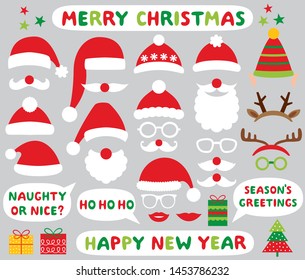 Santa Claus hats, vector collection