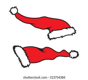 Santa claus hats vector illustration