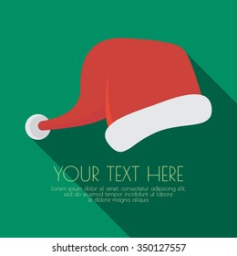 Santa Claus Hats. Vector Illustration. Concepts Web Banner and Printed Materials. Greeting Cards. Trendy and Beautiful.