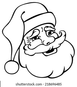 Santa Claus head in contour