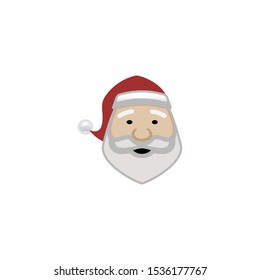 santa claus head face mascot vector icon isolated on a white background