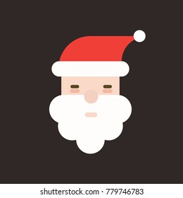 Santa Claus head. Santa Claus icon