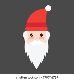 Santa Claus head. Santa Claus icon