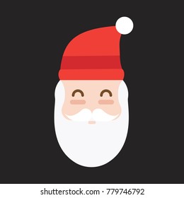 Santa Claus head. Santa Claus icon