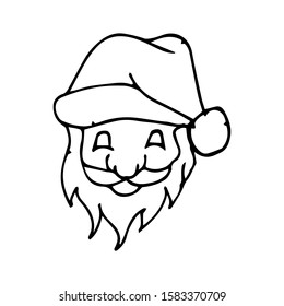 santa claus head icon design vector template