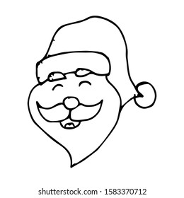 santa claus head icon design vector template