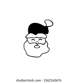 santa claus head icon vector on a white background