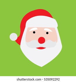 Santa Claus head icon - vector illustrator