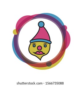 Santa Claus Head  icon with white background