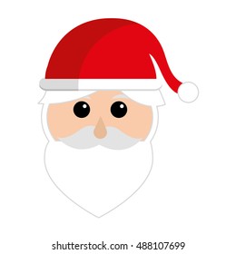 santa claus head isolated icon vector illustration design