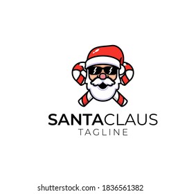 Santa Claus head logo design