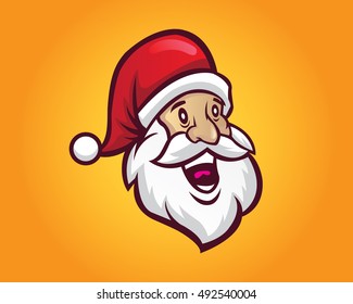 SANTA CLAUS HEAD MASCOT