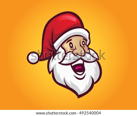 SANTA CLAUS HEAD MASCOT