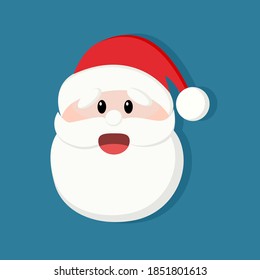 Santa Claus head. Merry Christmas. design vector Illustration