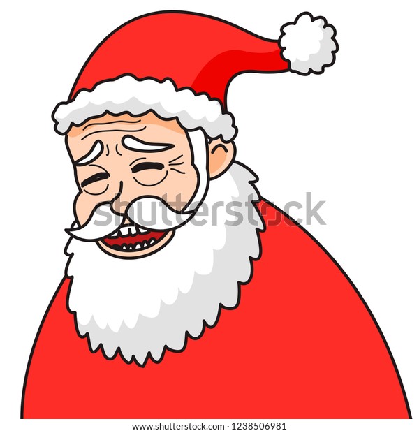 Santa Claus Head On Transparent Background Stock Vector Royalty