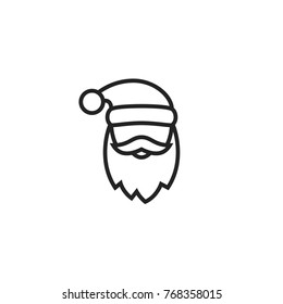 Santa Claus Head Outline Icon