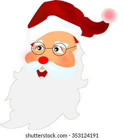 Santa Claus head vector