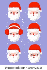 Santa Claus Head Vector Illustration