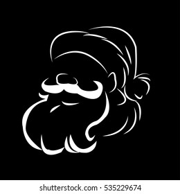 Santa Claus head - vector illustrator