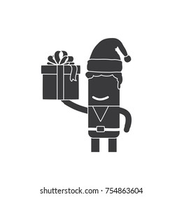 Santa Claus helper with a gift, vector illustration design. Christmas collection.