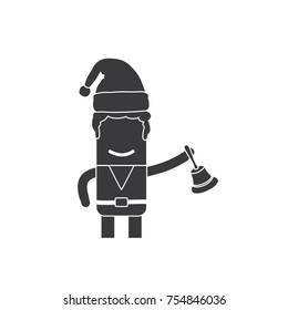 Santa Claus helper holding a bell, vector illustration design. Christmas collection.