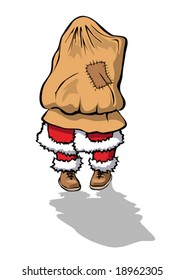santa claus hides himself