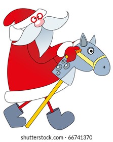 santa claus and his horse