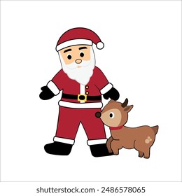Santa Claus and his reindeer friends welcome the season with joy, bringing Christmas magic every step of the way.