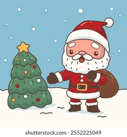Santa Claus with His Sack of Gifts