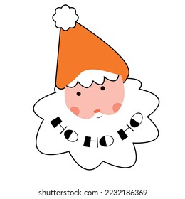 Santa Claus Ho ho ho with beard