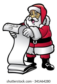 Santa claus hold the letter