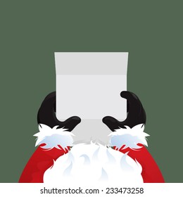 Santa Claus Holding Letter