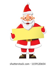 Santa Claus holding poster. Santa Claus vector illustration