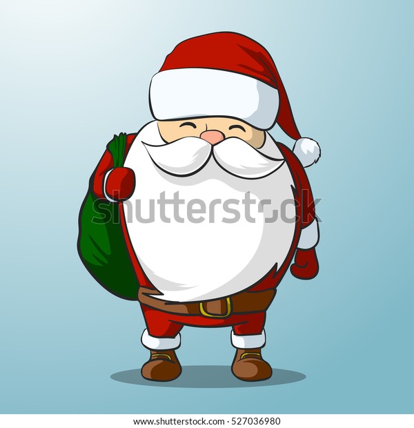 Santa Claus Holding Sack Gifts Vector Stock Vector (Royalty Free) 527036980