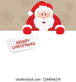 Santa claus holding a sign. Eps come with layers.