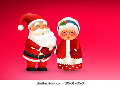 Santa Claus huge mrs claus 