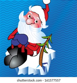 santa claus with ice floe