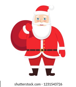 Santa Claus  icon cartoon vector Christmas holiday  isolated on white 