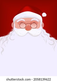 Santa Claus icon character for Christmas day vector illustration.