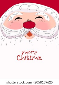 Santa Claus icon character for Christmas day vector illustration.