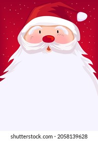 Santa Claus icon character for Christmas day vector illustration.