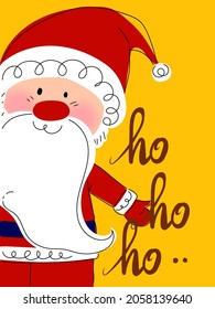 Santa Claus icon character for Christmas day vector illustration.