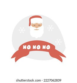 Santa Claus icon, Christmas concept, vector illustration