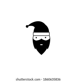 santa claus icon. Christmas, happy new year symbol. vector icon, sign, emblem, pictogram. Flat style for graphic and web design