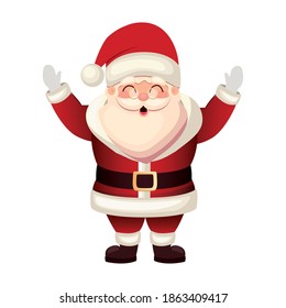 santa claus icon with christmas hat vector illustration design