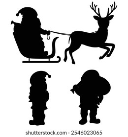 Santa Claus Icon for Christmas, Holidays, and Festive Design