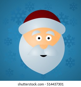Santa Claus icon. Santa Claus face in stock design.Colorful vector illustration.
